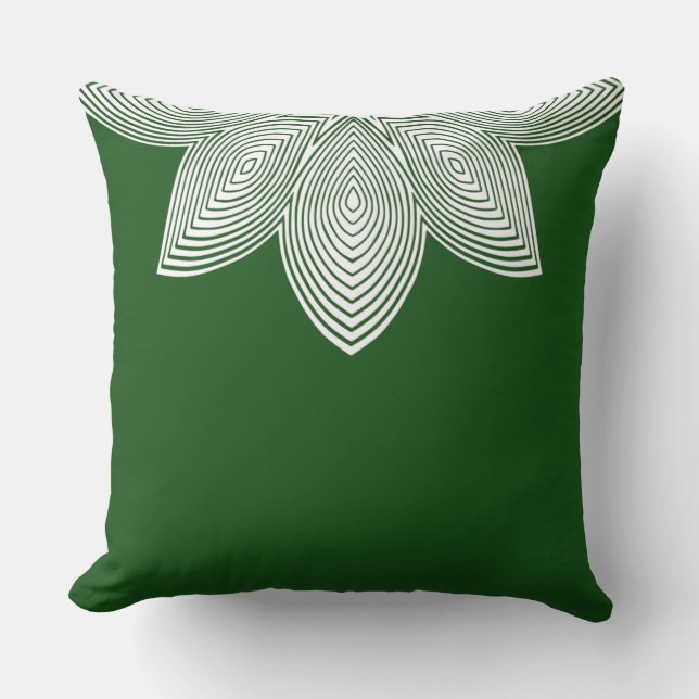 Lotus Flower Tribal Lumbar Pillow Kudde (Framsida)