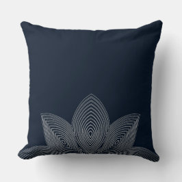 Lotus Flower Tribal Lumbar Pillow Kudde