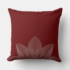 Lotus Flower Tribal Lumbar Pillow Kudde