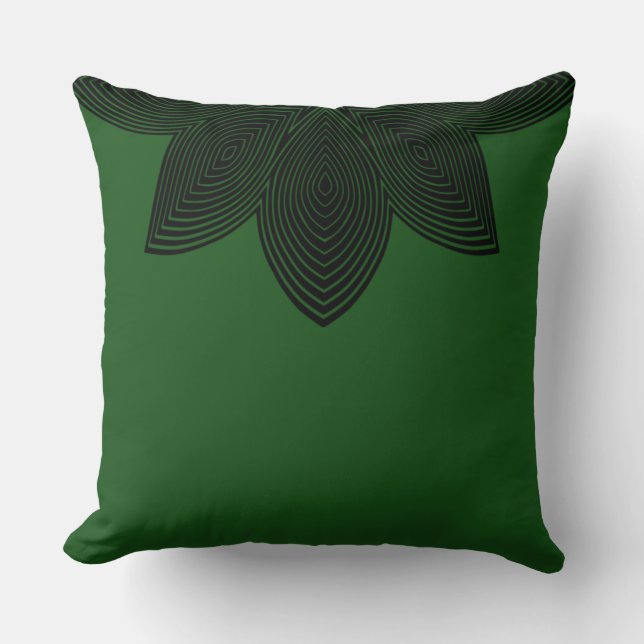 Lotus Flower Tribal Lumbar Pillow Kudde (Framsida)