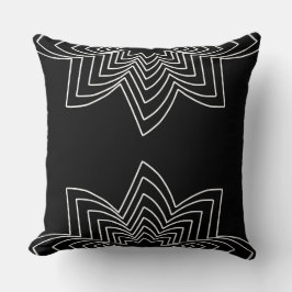 Lotus Flower Tribal Lumbar Pillow Kudde