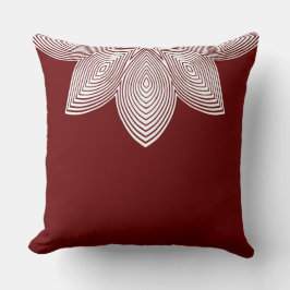 Lotus Flower Tribal Lumbar Pillow Kudde
