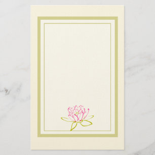 Lotus Flower / Vatten Lily Illustration Brevpapper