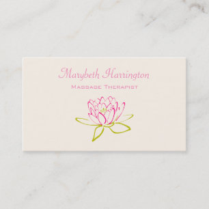 Lotus Flower / Vatten Lily Illustration Visitkort
