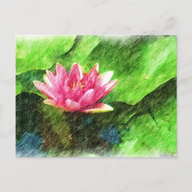 Lotus Flower vycard Vykort (Framsida)
