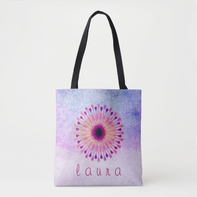 Lotus Flower Watercolor Bröllop Bride Tygkasse (Framsida)