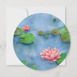 Lotus flower watercolor julkort
