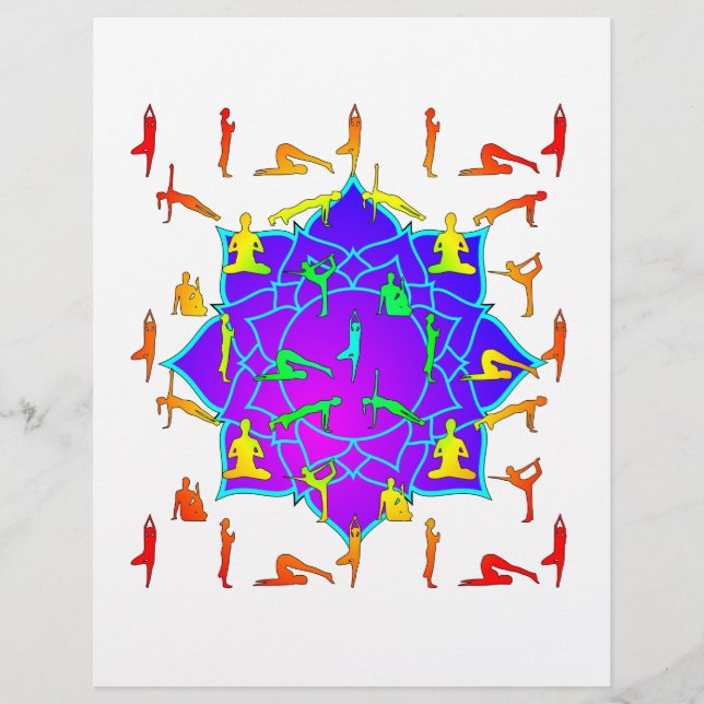 Lotus Flower with Yoga Poses (Framsida)