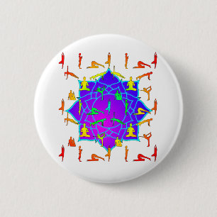 Lotus Flower with Yoga Poses Knapp
