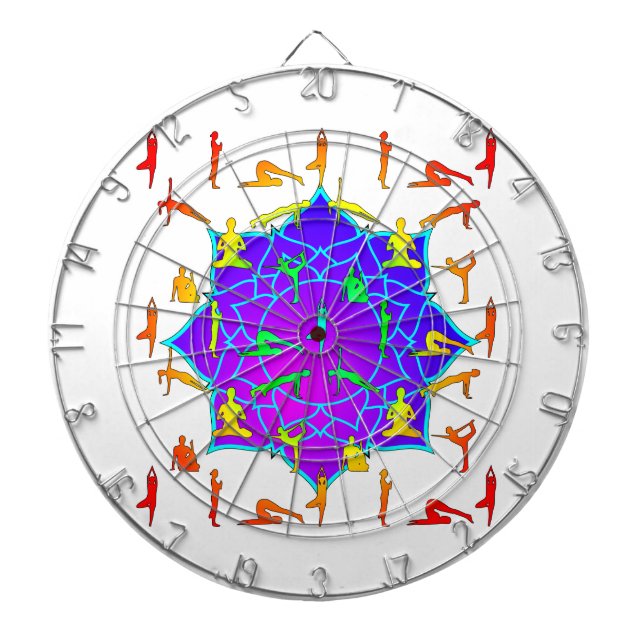 Lotus Flower with Yoga Poses Piltavla (Framsidan)