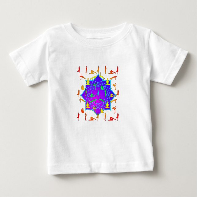 Lotus Flower with Yoga Poses Tee (Framsida)