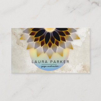 Lotus Flower Yoga Instructor Meditation Holistic Visitkort
