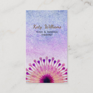 Lotus Flower Yoga Instructor Meditation Holistic Visitkort