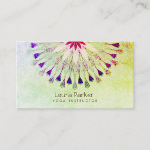 Lotus Flower Yoga Instruktör Meditation Holistic Visitkort