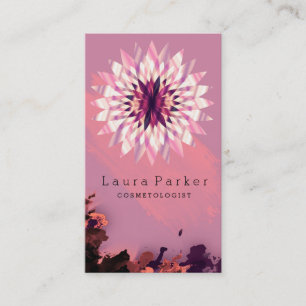 Lotus Flower Yoga Meditation Spa Holistic Visitkort