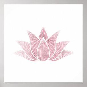 Lotus Flower Yoga Namaste Hälsa-meditation Poster