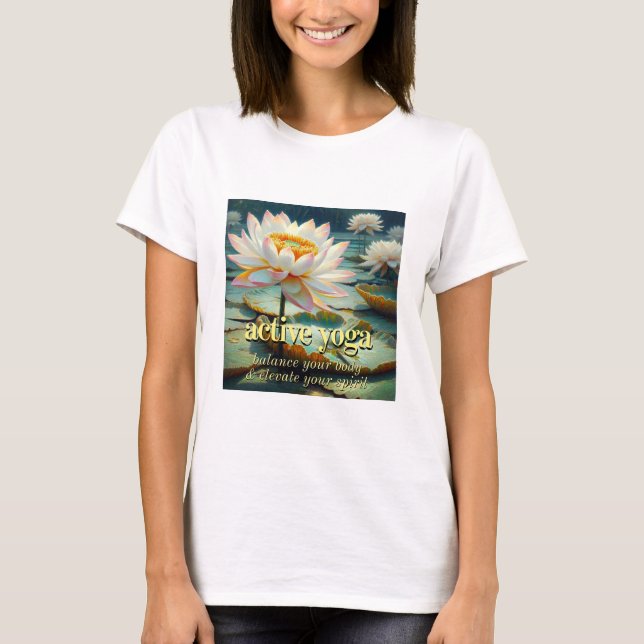 Lotus flower Yoga T Shirt (Framsida)