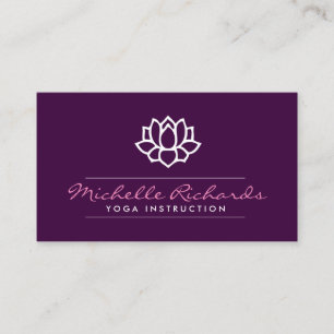 Lotus Flower Yoga Teacher, Life Coach Lila Visitkort