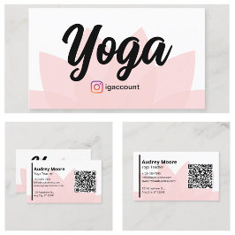 Lotus Flower Yoga Teacher Templates Visitkort