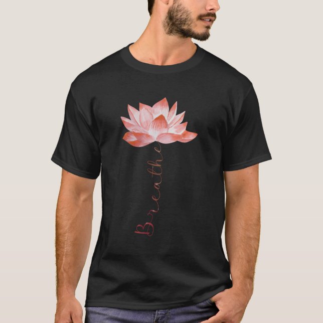 Lotus Flower Yoga Zen Meditation Namaste T Shirt (Framsida)