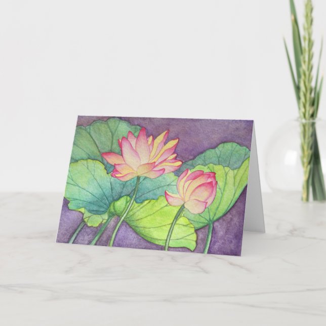 Lotus Flowers #2-gratulationskort Kort (Framsida)