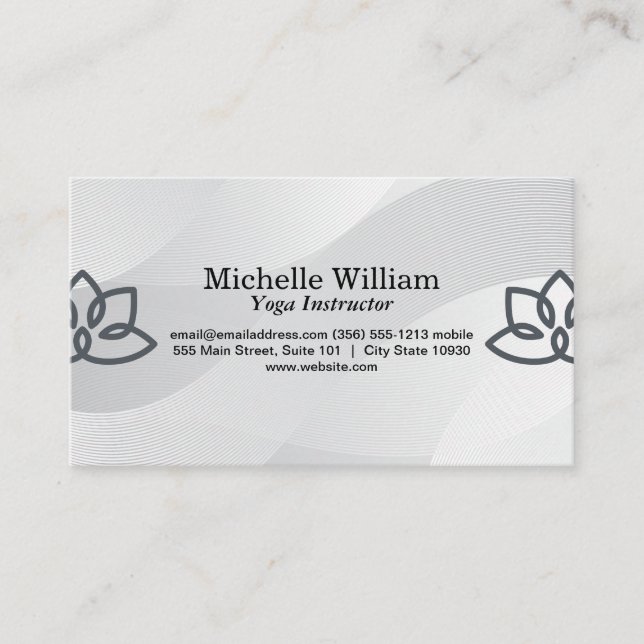 Lotus Flowers Graphic | Yoga Teacher | Yoga Studio Visitkort (Framsida)
