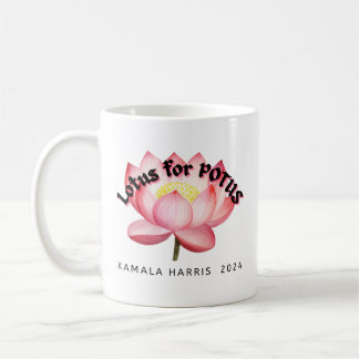 Lotus for POTUS Harris Val Kaffemugg