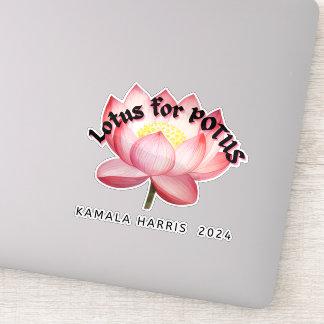 Lotus for POTUS Harris Val Laptop Decal Klistermärken