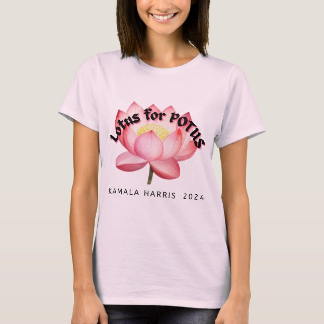 Lotus for POTUS Harris Val T Shirt (Framsida)
