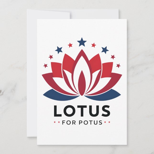 Lotus for POTUS Kamala Harris 2024 Inbjudningar (Framsida)