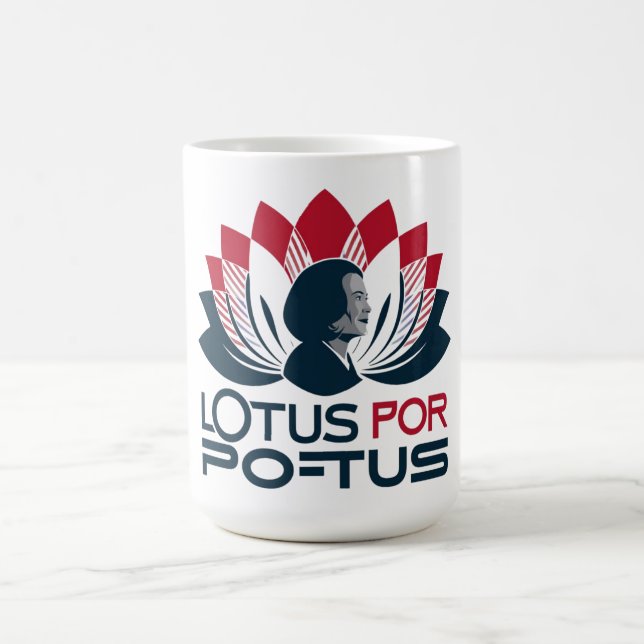 Lotus for POTUS Kamala Harris 2024 Kaffemugg (Center)