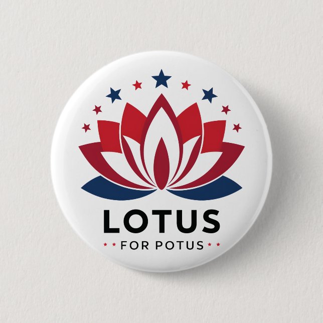 Lotus for POTUS Kamala Harris 2024 Knapp (Framsida)