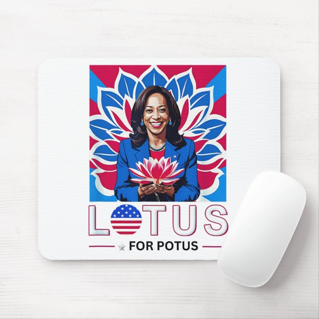 Lotus for Potus Kamala Harris President Kampanj Musmatta (Med mus)