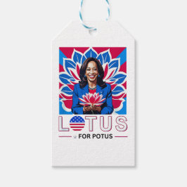Lotus for Potus Kamala Harris President Kampanj Presentetikett