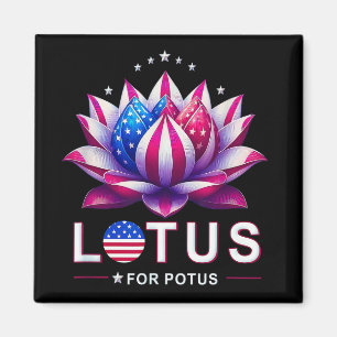 Lotus for Potus Kamala Harris Trendig Lotus Potus Magnet