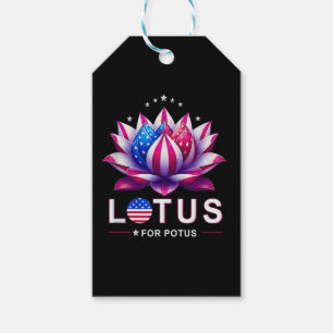 Lotus for Potus Kamala Harris Trendig Lotus Potus Presentetikett
