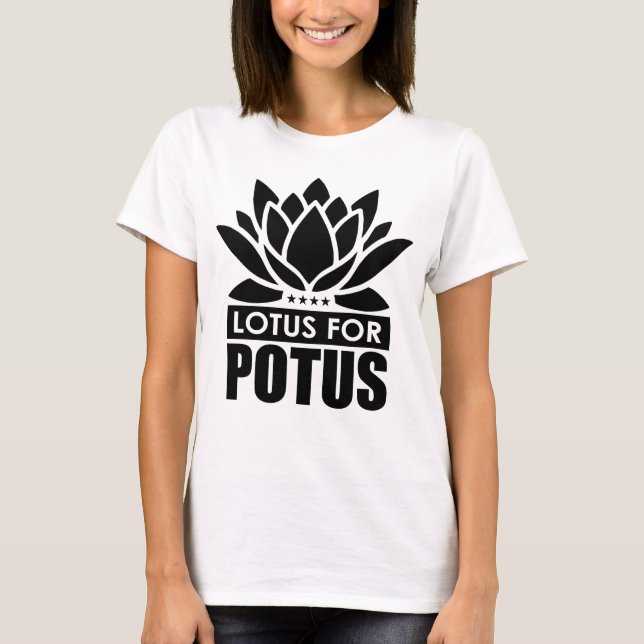 Lotus for Potus Kamala Harris Women's T-Shirt (Framsida)