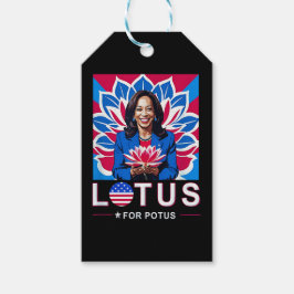Lotus For Potus USA Valection Kamala Harris 2024 Presentetikett