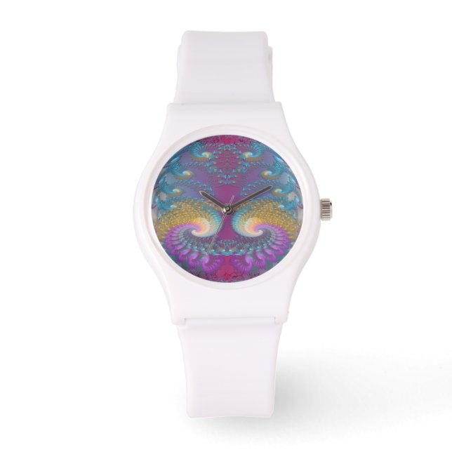 Lotus Fractal Art Armbandsur (Framsida)
