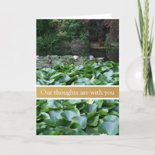 Lotus fredliga Garden Condolences Sympathy Card Kort