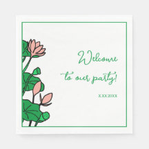 Lotus Garden Personlig Party Pappra Napkins
