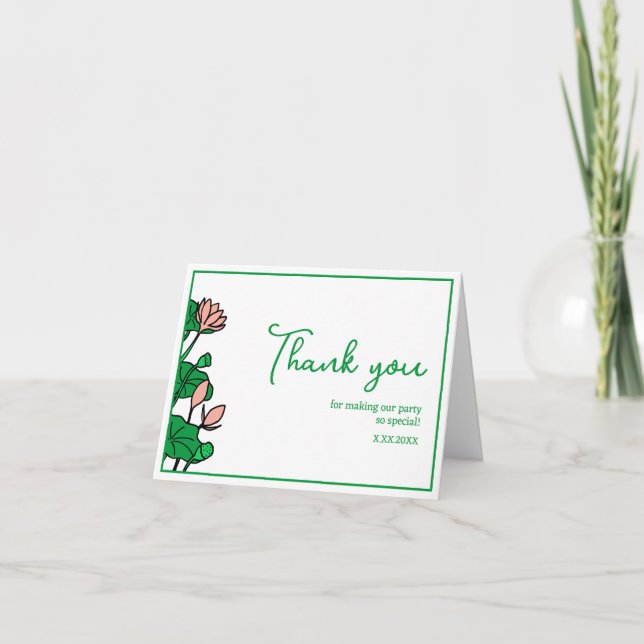 Lotus Garden Personlig Party - tackkort (Framsida)