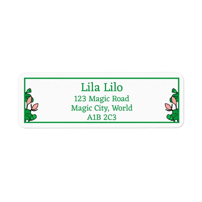 Lotus Garden Personlig Return-adressetikett Returadress Etikett (Framsidan)