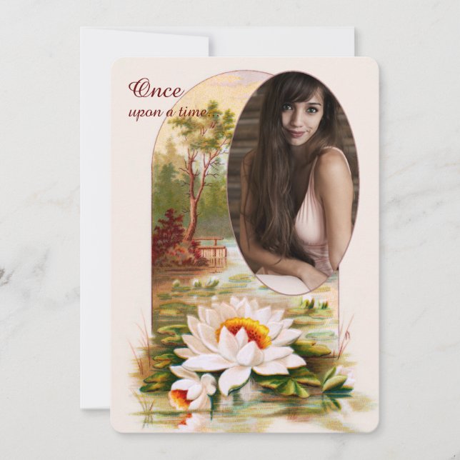 Lotus Garden Photo-inbjudan Inbjudningar (Framsida)