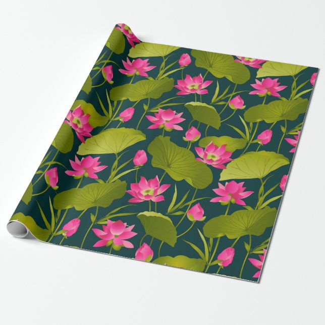 Lotus Garden Presentpapper (Utrullad)