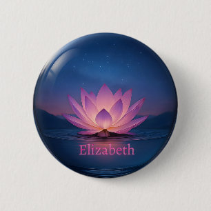 Lotus Glass Sphere med eget namn Knapp