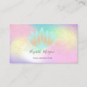 Lotus,Guld Konfetti Yogainstruktör Lotus Visitkort