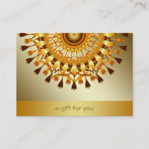 Lotus Guld Mandala Salon and Spa Gift Certificate Rabattkort