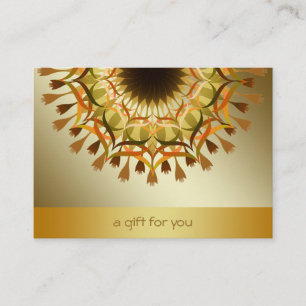 Lotus Guld Mandala Salon and Spa Gift Certificate Rabattkort