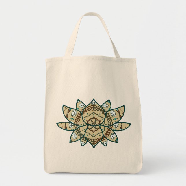 Lotus-handväskan Tygkasse (Framsidan)